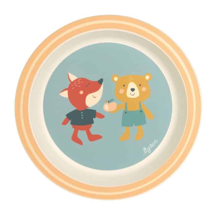 Sigikid Teller Fuchs und Bär Yellow 25354